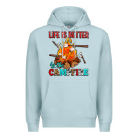 Blue Mist life is better by the campfire with marshmallows Premium Hoodie - AdoDesignShop