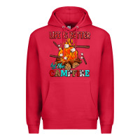Cardinal life is better by the campfire with marshmallows Premium Hoodie - AdoDesignShop