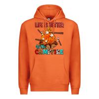 Carrot life is better by the campfire with marshmallows Premium Hoodie - AdoDesignShop