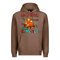 Chestnut life is better by the campfire with marshmallows Premium Hoodie - AdoDesignShop