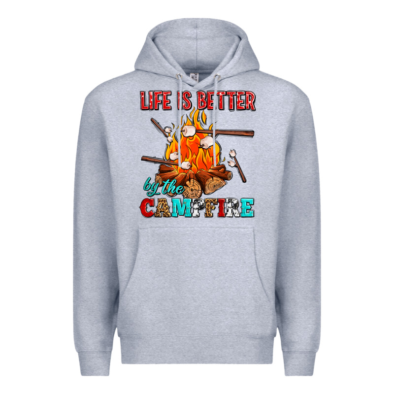 Life Is Better By The Campfire With Marshmallows Premium Hoodie by AdoDesignShop | Teevron