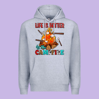 Life Is Better By The Campfire With Marshmallows Premium Hoodie Designed By Adodesignshop