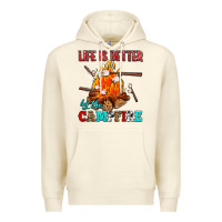 Sandshell life is better by the campfire with marshmallows Premium Hoodie - AdoDesignShop