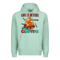 Seafoam life is better by the campfire with marshmallows Premium Hoodie - AdoDesignShop