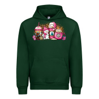 Forest Green pink Christmas winter snowman coffee Urban Hoodie - Jasminsmagicworld