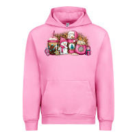 Fuchsia Pink pink Christmas winter snowman coffee Urban Hoodie - Jasminsmagicworld