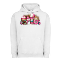 Pigment Lunar Rock pink Christmas winter snowman coffee Urban Hoodie - Jasminsmagicworld