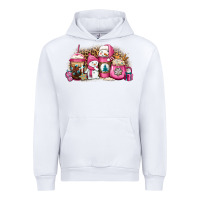 White pink Christmas winter snowman coffee Urban Hoodie - Jasminsmagicworld