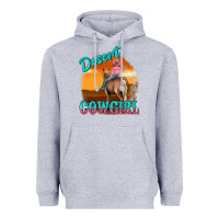 Heather Grey desert cowgirl Heavyweight Hoodie - texasbilliewilder