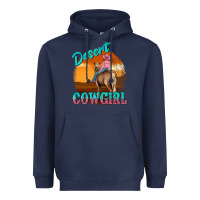 Navy desert cowgirl Heavyweight Hoodie - texasbilliewilder