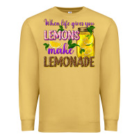Antique Gold when life gives you lemons make lemonade Premium Sweatshirt - texasbilliewilder