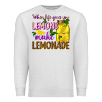 Oatmeal Heather when life gives you lemons make lemonade Premium Sweatshirt - texasbilliewilder