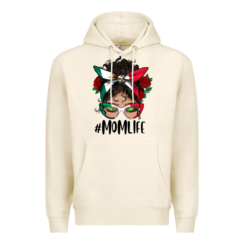 Mexican Mom Life Messy Bun Mama Premium Hoodie by BundleAndBundleShop | Teevron