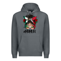 Rock mexican mom life messy bun mama Premium Hoodie - BundleAndBundleShop