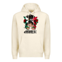 Mexican Mom Life Messy Bun Mama Premium Hoodie | Teevron