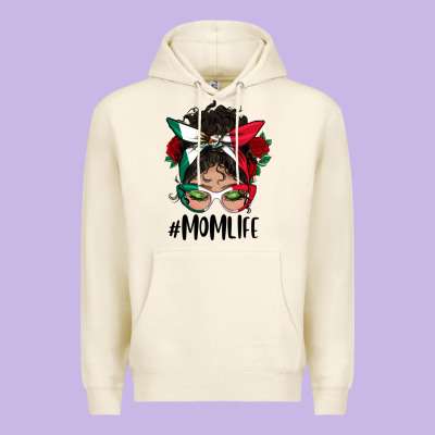 Mexican Mom Life Messy Bun Mama Premium Hoodie Designed By Bundleandbundleshop