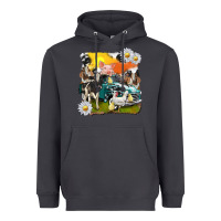 Smoke cowhide farm truck with farm animals Heavyweight Hoodie - texasbilliewilder