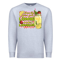 Heather Grey when life gives you lemons make lemonade Premium Sweatshirt - texasbilliewilder