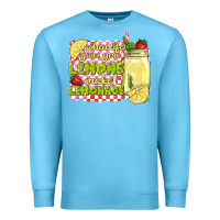 Ocean Blue when life gives you lemons make lemonade Premium Sweatshirt - texasbilliewilder