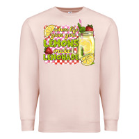 Pale Pink when life gives you lemons make lemonade Premium Sweatshirt - texasbilliewilder