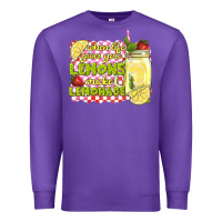 Purple when life gives you lemons make lemonade Premium Sweatshirt - texasbilliewilder