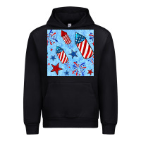 Black 4th of july firecracker and star seamless  pattern Urban Hoodie - BundleAndBundleShop