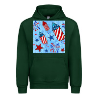Forest Green 4th of july firecracker and star seamless  pattern Urban Hoodie - BundleAndBundleShop