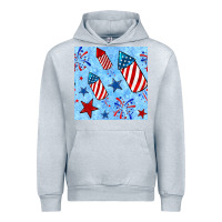 Heather Grey 4th of july firecracker and star seamless  pattern Urban Hoodie - BundleAndBundleShop