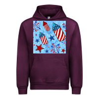 Mauve Wine 4th of july firecracker and star seamless  pattern Urban Hoodie - BundleAndBundleShop