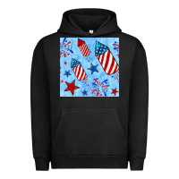 Pigment Black 4th of july firecracker and star seamless  pattern Urban Hoodie - BundleAndBundleShop