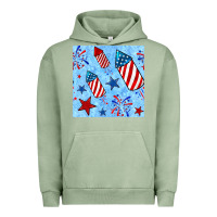Pigment Oil Green 4th of july firecracker and star seamless  pattern Urban Hoodie - BundleAndBundleShop
