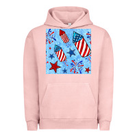 Pigment Salmon 4th of july firecracker and star seamless  pattern Urban Hoodie - BundleAndBundleShop