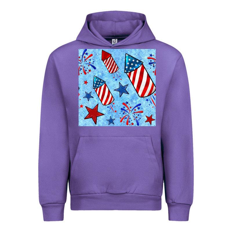 4th Of July Firecracker And Star Seamless  Pattern Urban Hoodie by BundleAndBundleShop | Teevron