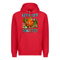 Red let's get toasted with camp fire Premium Hoodie - AdoDesignShop
