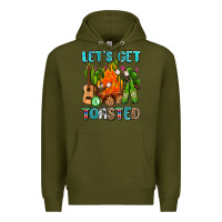 Army Green let's get toasted with camp fire Premium Hoodie - AdoDesignShop