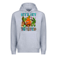 Heather Grey let's get toasted with camp fire Premium Hoodie - AdoDesignShop
