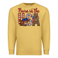 Antique Gold barn in the usa Premium Sweatshirt - Zillion Design Studio