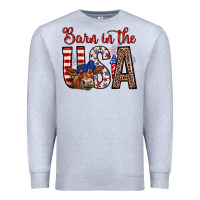 Heather Grey barn in the usa Premium Sweatshirt - Zillion Design Studio