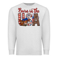Oatmeal Heather barn in the usa Premium Sweatshirt - Zillion Design Studio