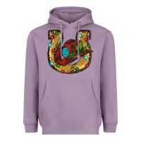 Lavender Christmas Horseshoe Heavyweight Hoodie - RanaPortraitStore