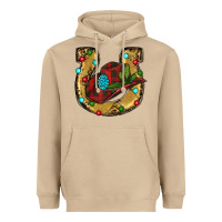 Mushroom Christmas Horseshoe Heavyweight Hoodie - RanaPortraitStore