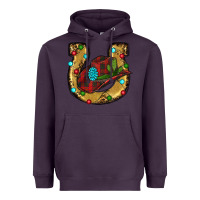 Plum Christmas Horseshoe Heavyweight Hoodie - RanaPortraitStore
