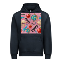 Navy Teacher Seamless Pattern Urban Hoodie - BundleAndBundleShop