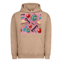 Pigment Burro Teacher Seamless Pattern Urban Hoodie - BundleAndBundleShop