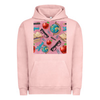 Pigment Salmon Teacher Seamless Pattern Urban Hoodie - BundleAndBundleShop