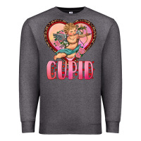 Charcoal Heather cupid heart Premium Sweatshirt - RanaPortraitStore