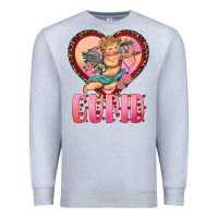 Heather Grey cupid heart Premium Sweatshirt - RanaPortraitStore