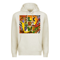 Oatmeal Heather black girl power tumbler Premium Hoodie - BundleAndBundleShop