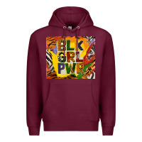 Burgundy black girl power tumbler Premium Hoodie - BundleAndBundleShop