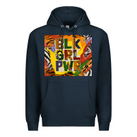 Navy black girl power tumbler Premium Hoodie - BundleAndBundleShop